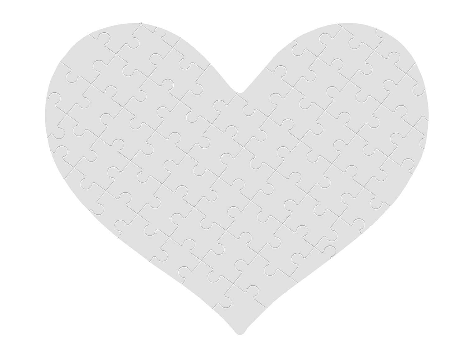 Vlastní návrh Puzzle srdce 