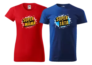 Sada triček Supermáma a Supertáta