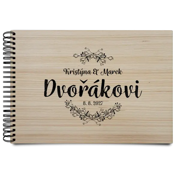 Dřevěné svatební album DENISA