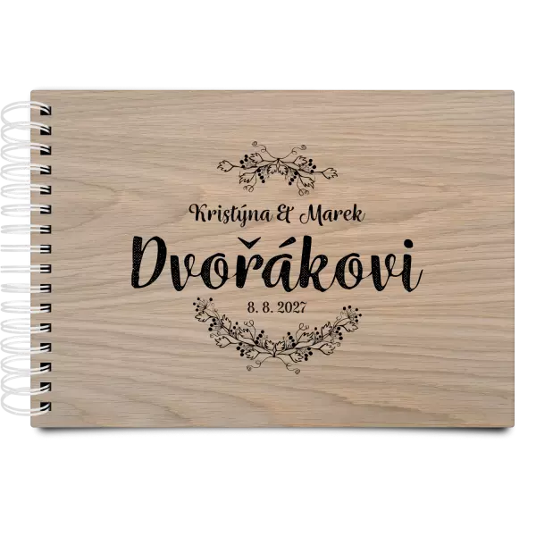Dřevěné svatební album DENISA