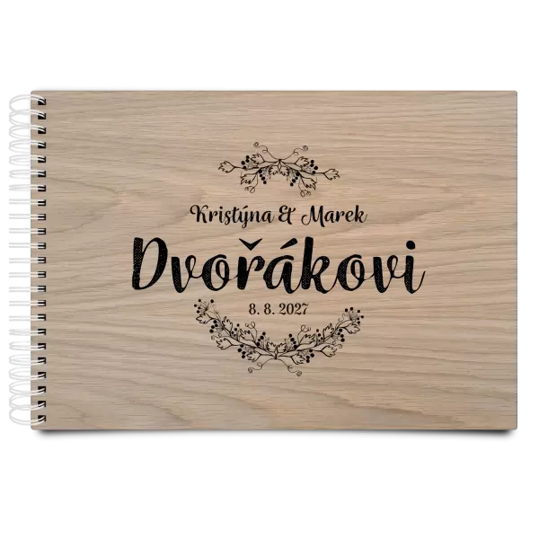 Dřevěné svatební album DENISA