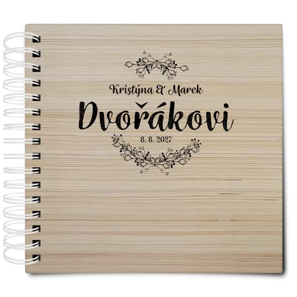 Dřevěné svatební album DENISA