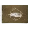 Dřevěné album s kroužkovou vazbou Zlatý jelen v šestiúhelníku