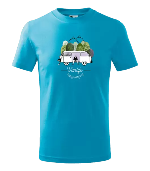 Dětské tričko Vanlife happy camping