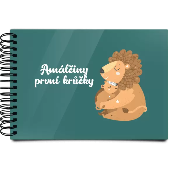 Plexi album s kroužkovou vazbou První krůčky se jménem - lvíčci