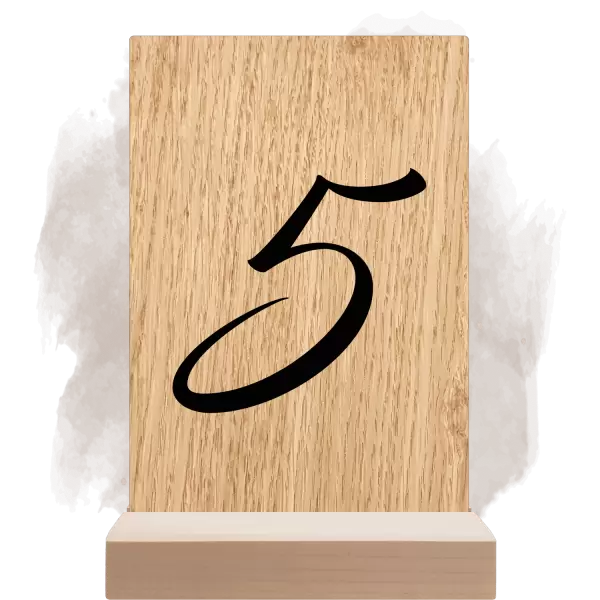 Dřevěné číslo stolu LADY