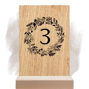 Dřevěné číslo stolu JINDRA