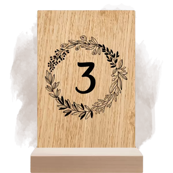 Dřevěné číslo stolu TOMA