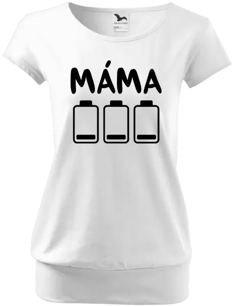 Dámské tričko Máma - vybité baterky