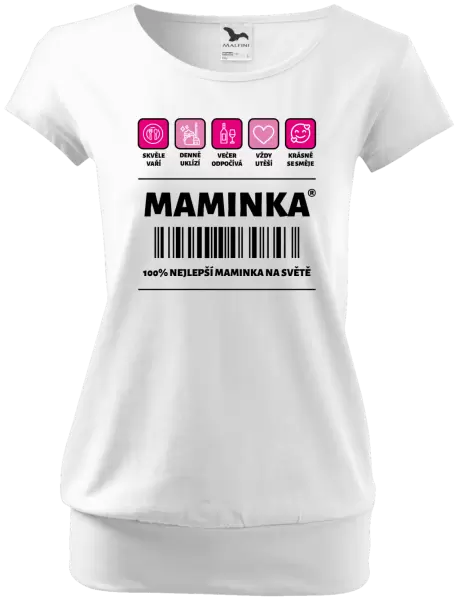 Dámské tričko Čárový kód - maminka