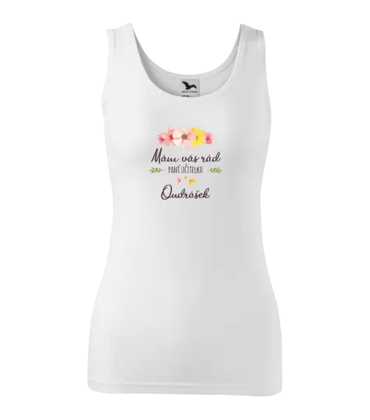 Dámské tílko Mám vás rád, paní učitelko - jméno