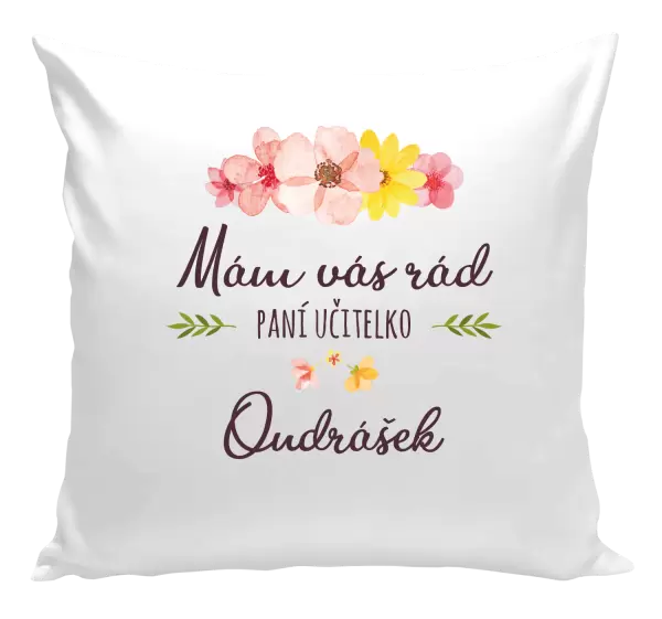Polštář Mám vás rád, paní učitelko - jméno