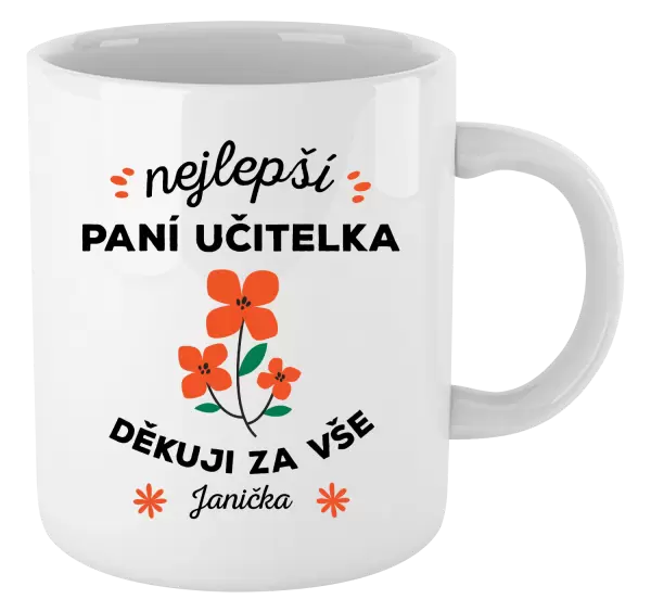 Hrnek Nejlepší paní učitelka - Jméno