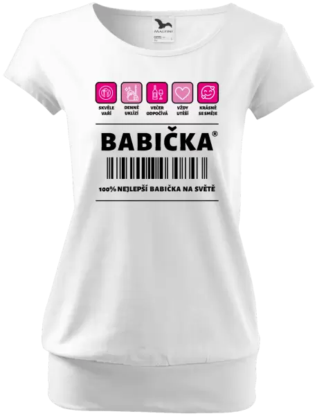 Dámské tričko Čárový kód - babička