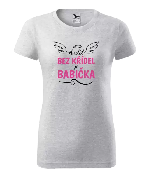 Dámské tričko Anděl bez křídel - babička