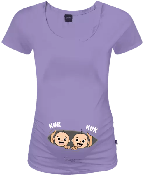 Těhotenské tričko Kuk - dvojčata