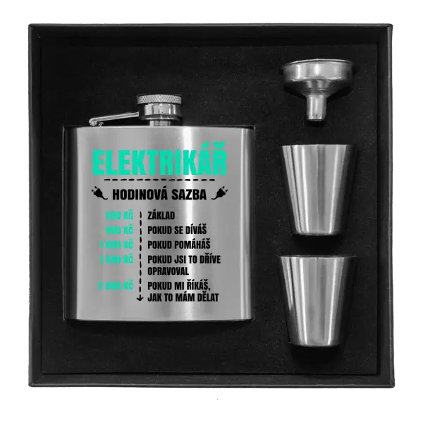 Placatka v krabičce Hodinová sazba - elektrikář