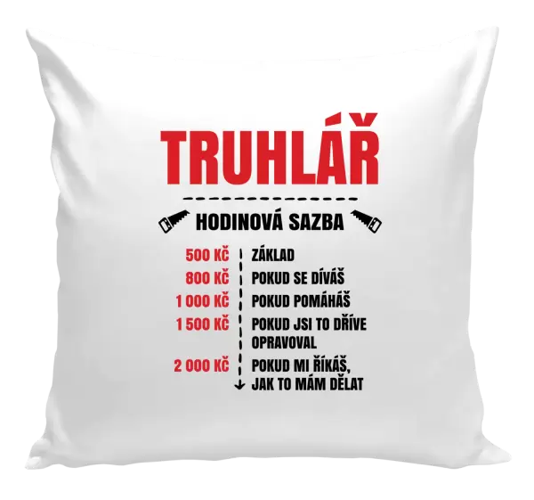 Polštář Hodinová sazba - truhlář