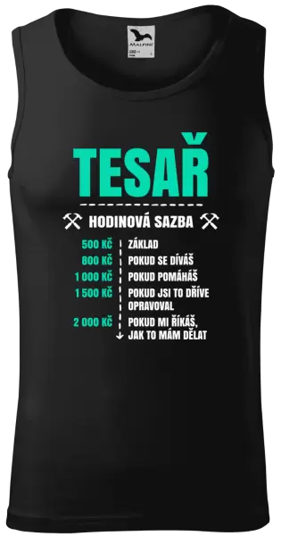 Pánské tílko Hodinová sazba - tesař