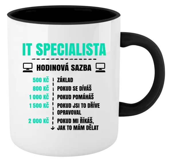 Hrnek Hodinová sazba - IT specialista