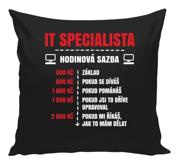 Polštář Hodinová sazba - IT specialista