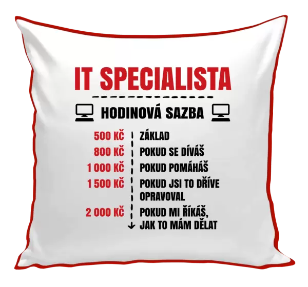 Polštář Hodinová sazba - IT specialista