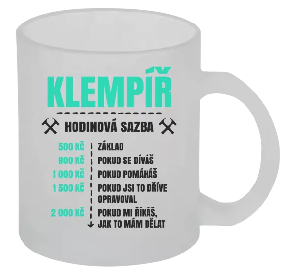 Hrnek Hodinová sazba - klempíř