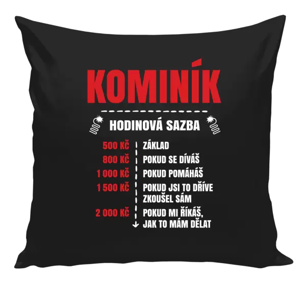 Polštář Hodinová sazba - kominík