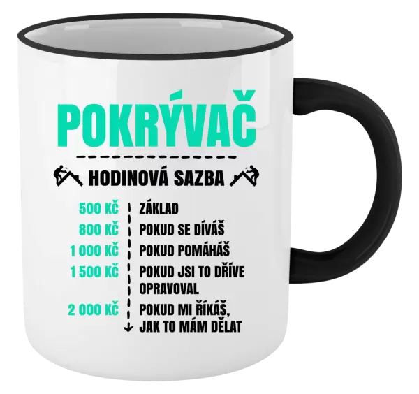 Hrnek Hodinová sazba - pokrývač