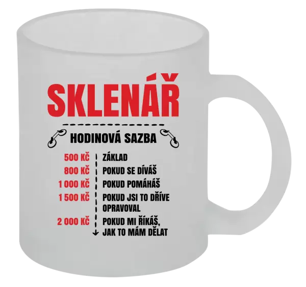 Hrnek Hodinová sazba - sklenář
