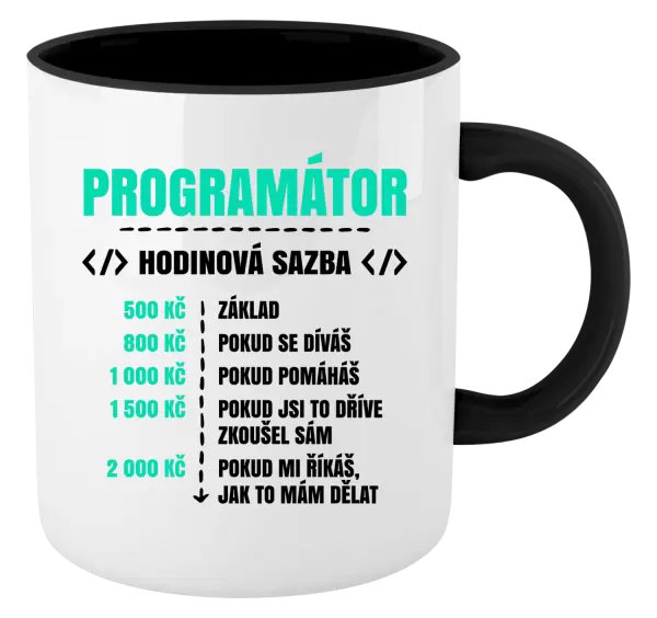 Hrnek Hodinová sazba - programátor