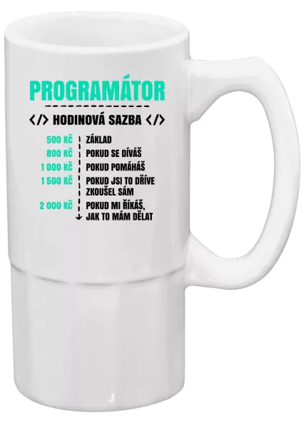 Půllitr Hodinová sazba - programátor