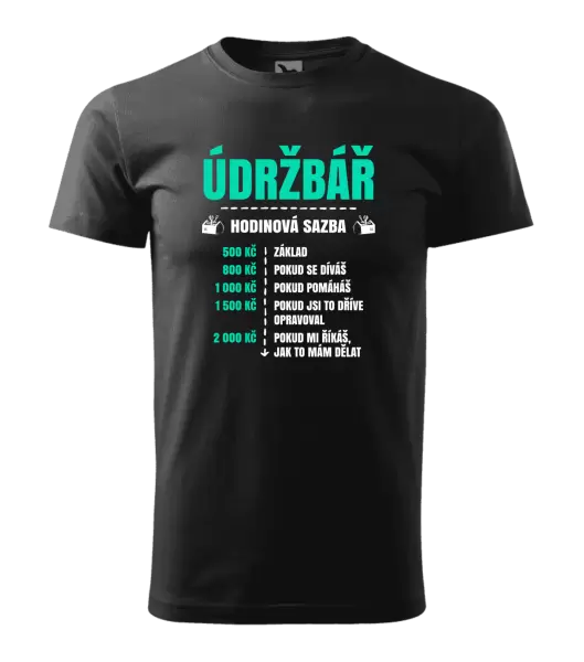 Pánské tričko Hodinová sazba - údržbář