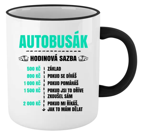 Hrnek Hodinová sazba - autobusák