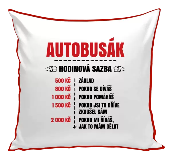 Polštář Hodinová sazba - autobusák