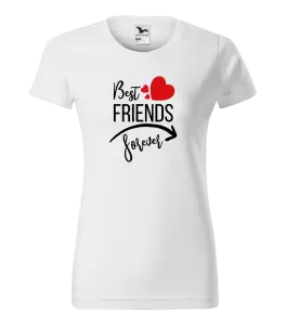 Dámské tričko Best friends forever srdce #1