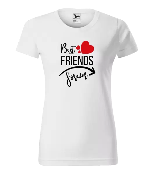 Dámské tričko Best friends forever srdce #1