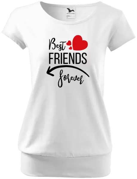 Dámské tričko Best friends forever srdce #2