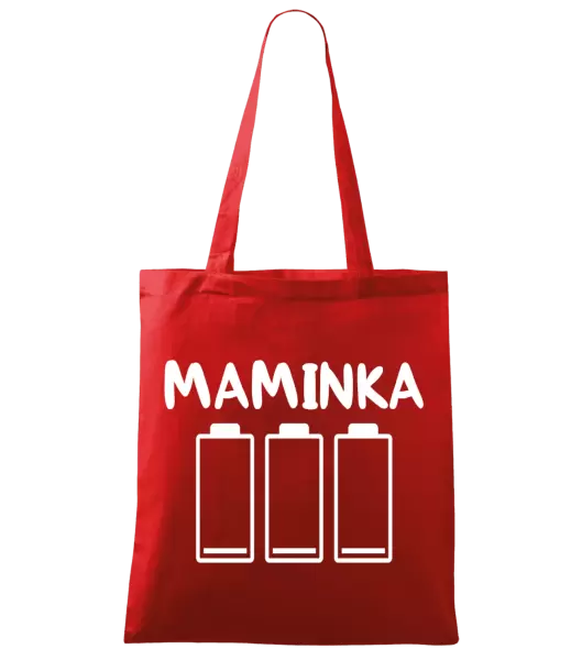 Látková taška Maminka - vybité baterie