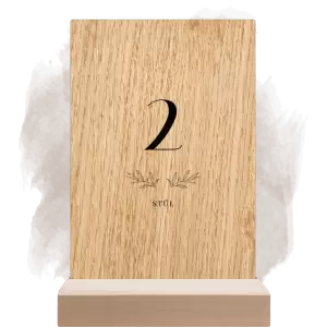 Dřevěné číslo stolu MINA