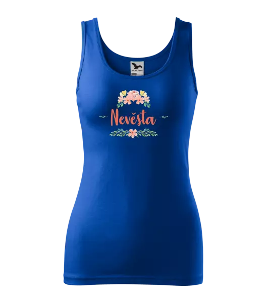 Dámské tílko Nevěsta - oranžové květiny