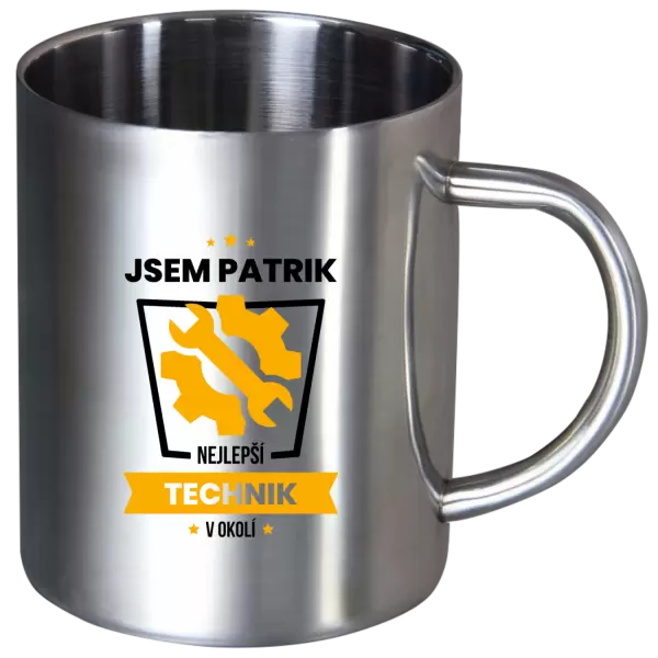 Nerezový hrnek Nejlepší v okolí - technik