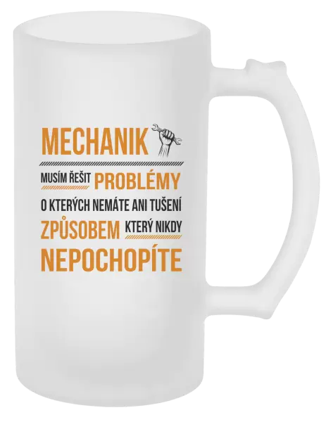 Půllitr Musím řešit problémy - mechanik