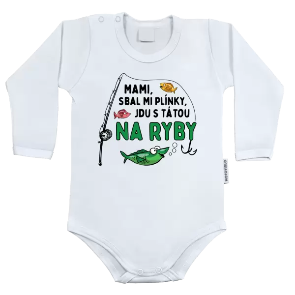 Dětské body Mami sbal mi plínky - ryby