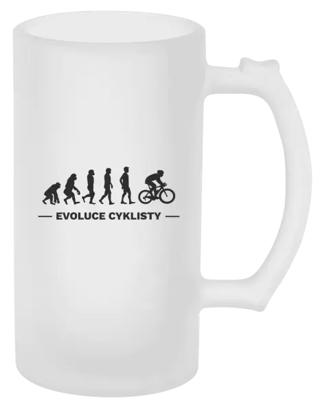 Půllitr Evoluce - cyklista