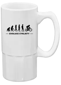 Půllitr Evoluce - cyklista