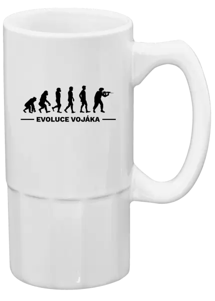 Půllitr Evoluce - voják