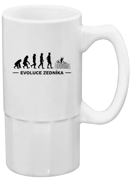Půllitr Evoluce - zedník