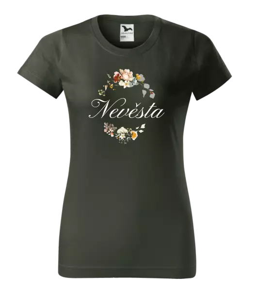 Dámské tričko Nevěsta - květinový věneček