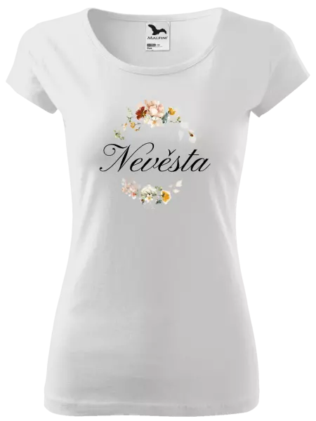 Dámské tričko Nevěsta - květinový věneček